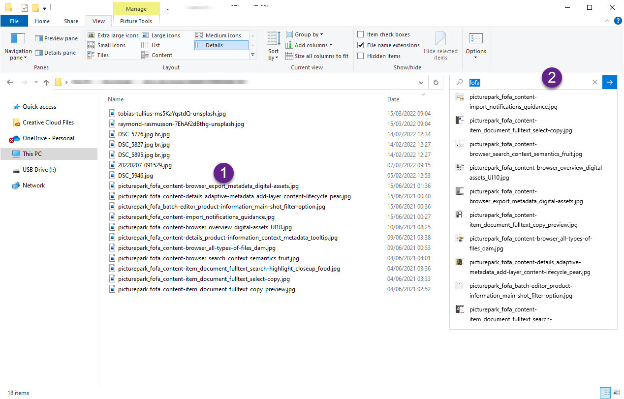 File Names in File Explorer Windows