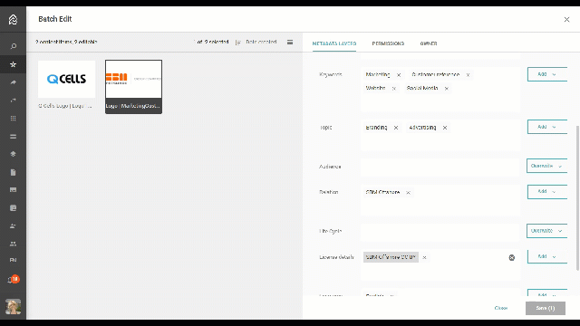 Taggen mit Lizenzen und Verträgen