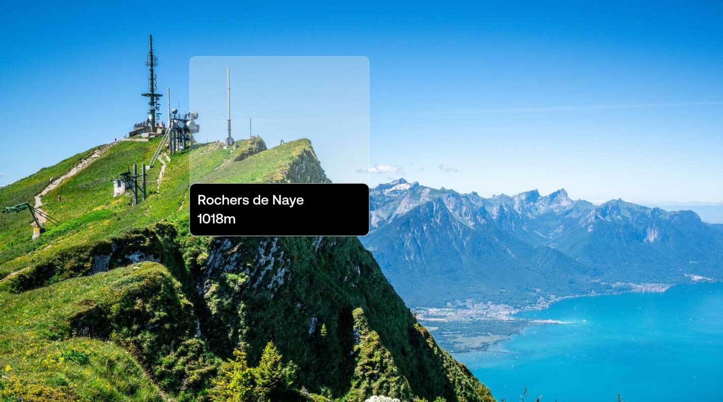 Rochers de Naye mountain top in Switzerland